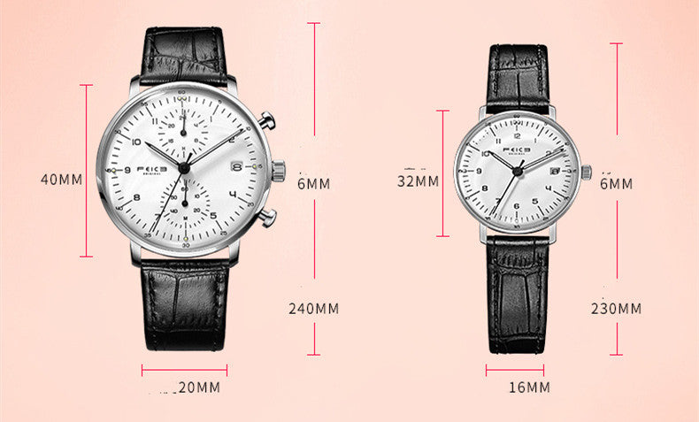 Men's And Women's Fashion Waterproof Belt Watch