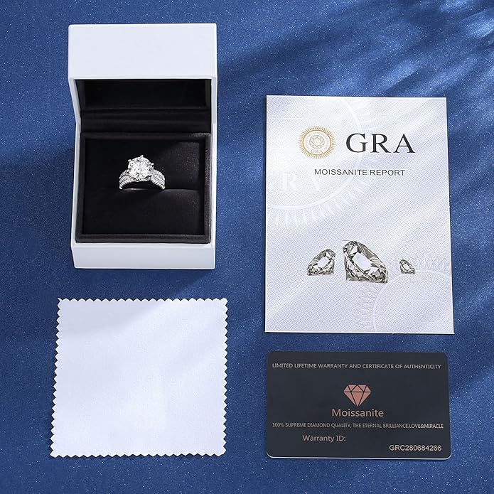 5ct Moissanitet Rings For Women