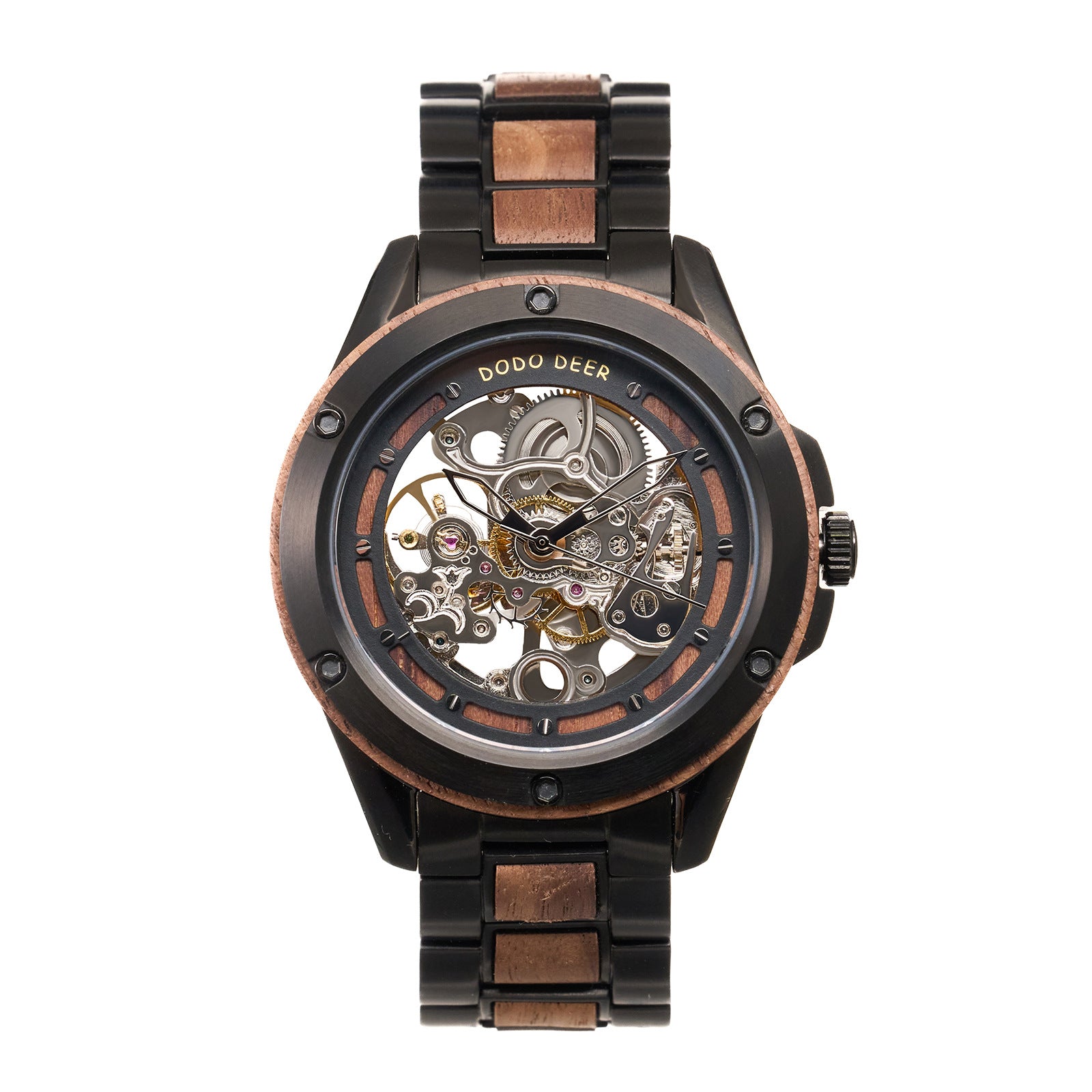 Openwork Mechanical Wooden Watch
