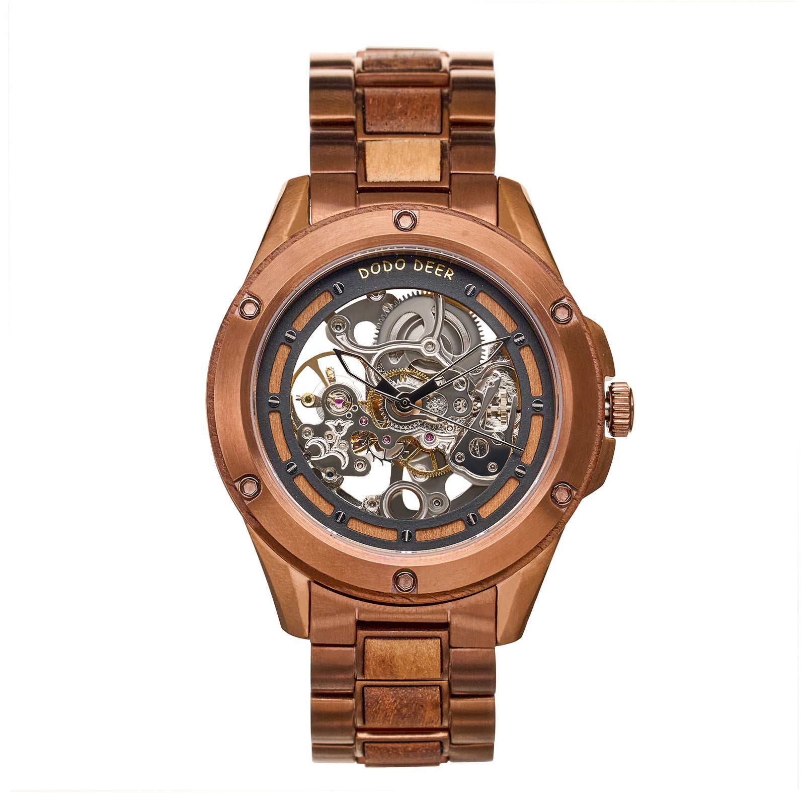 Openwork Mechanical Wooden Watch