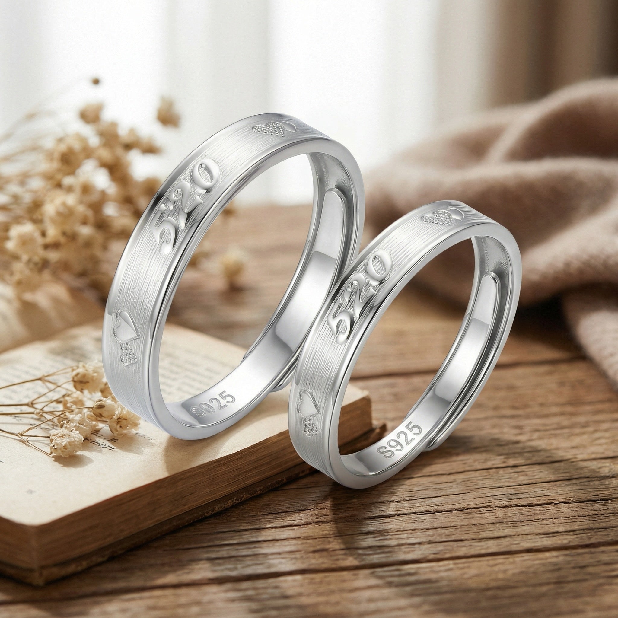 Sterling Silver Elegant Heart Rings