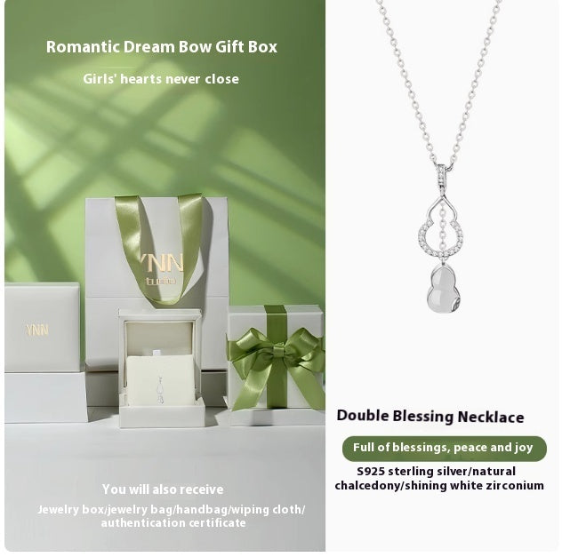 Jade Marrow Double Gourd Necklace