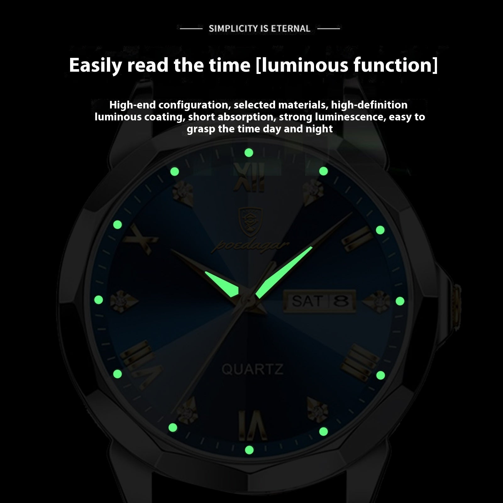 Men Waterproof Luminous Watch