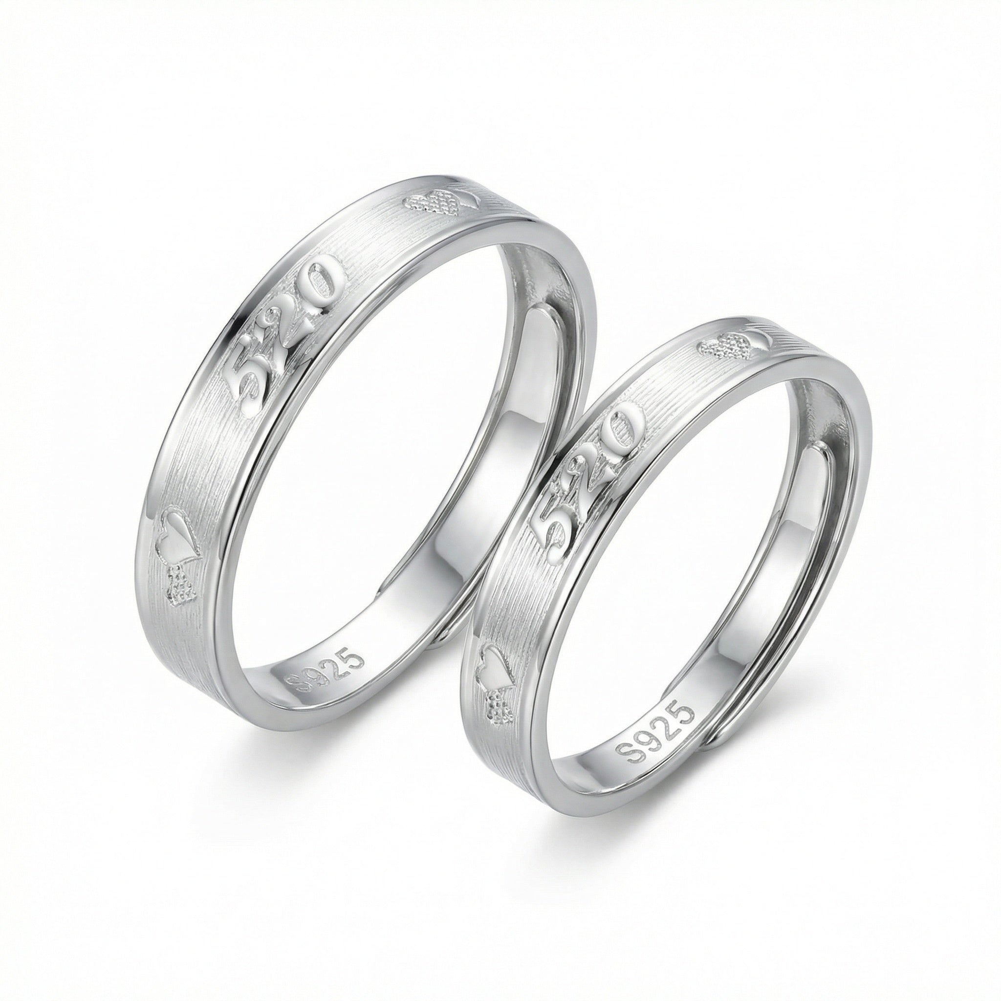 Sterling Silver Elegant Heart Rings