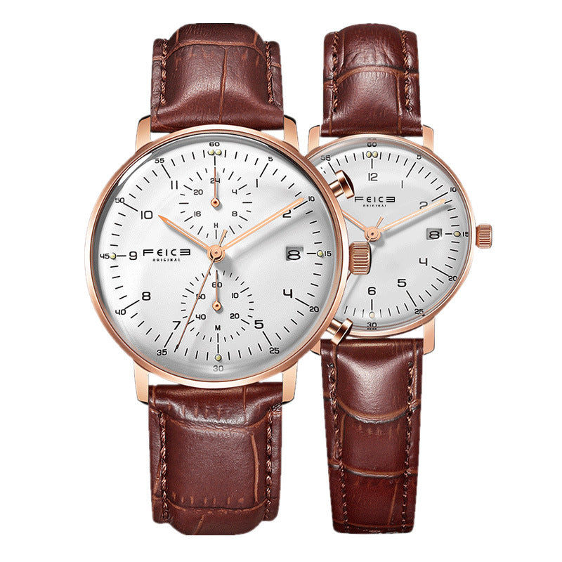 Men's And Women's Fashion Waterproof Belt Watch