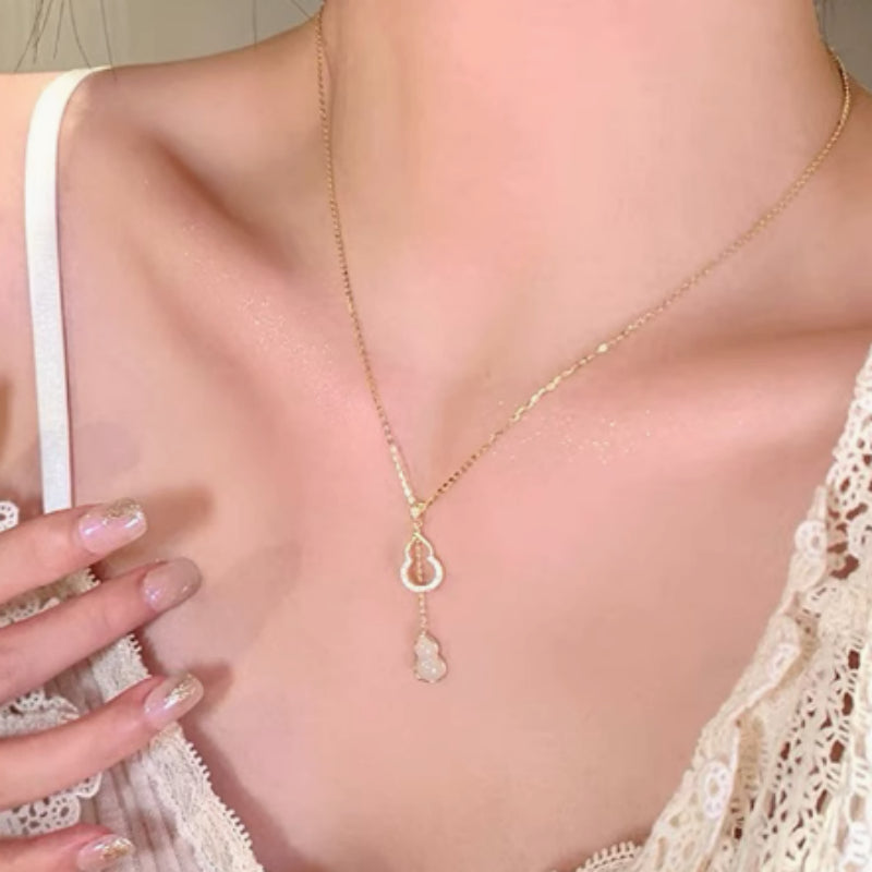 Jade Marrow Double Gourd Necklace